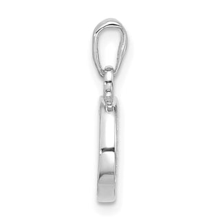 14K White Gold Diamond Letter O Initial Pendant YC1541WO