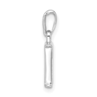 14K White Gold Diamond Letter R Initial Pendant YC1541WR