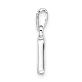 14K White Gold Diamond Letter R Initial Pendant YC1541WR