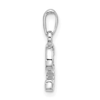 14K White Gold Diamond Letter S Initial Pendant YC1541WS