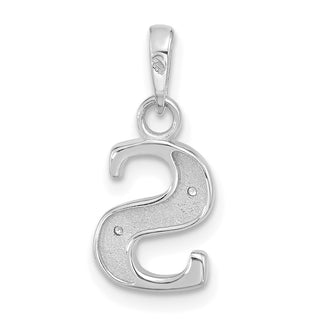 14K White Gold Diamond Letter S Initial Pendant YC1541WS