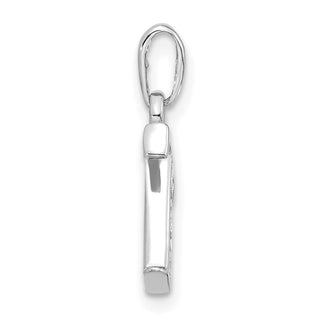 14K White Gold Diamond Letter T Initial Pendant YC1541WT