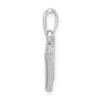 14K White Gold Diamond Letter W Initial Pendant YC1541WW