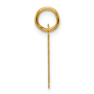 14K Yellow Gold Slanted Block Letter A Initial Charm