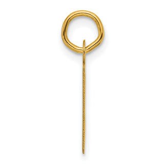 14K Yellow Gold Slanted Block Letter B Initial Charm