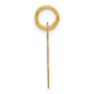 14K Yellow Gold Slanted Block Letter G Initial Charm