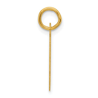 14K Yellow Gold Slanted Block Letter H Initial Charm