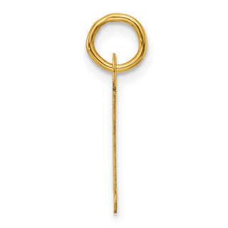 14K Yellow Gold Slanted Block Letter L Initial Charm