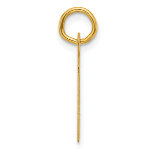 14K Yellow Gold Slanted Block Letter M Initial Charm