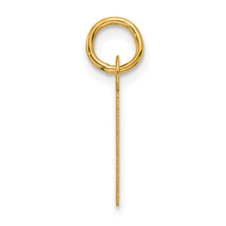 14K Yellow Gold Slanted Block Letter P Initial Charm