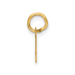 14K Yellow Gold Small Script Letter A Initial Charm