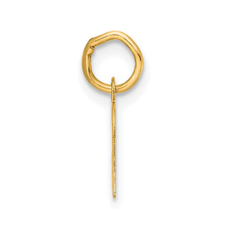 14K Yellow Gold Small Script Letter B Initial Charm