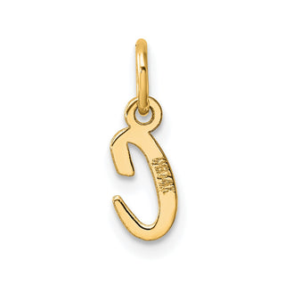 14K Yellow Gold Small Script Letter C Initial Charm