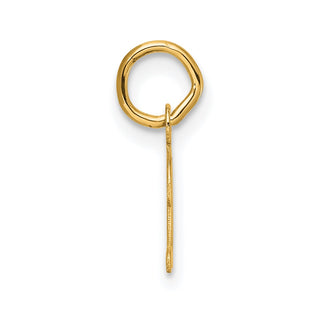 14K Yellow Gold Small Script Letter D Initial Charm