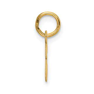 14K Yellow Gold Small Script Letter E Initial Charm