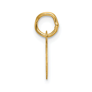 14K Yellow Gold Small Script Letter G Initial Charm