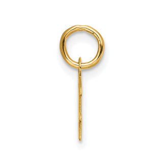 14K Yellow Gold Small Script Letter H Initial Charm