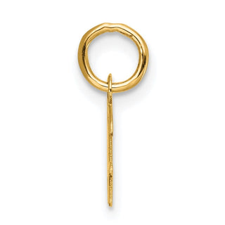 14K Yellow Gold Small Script Letter H Initial Charm