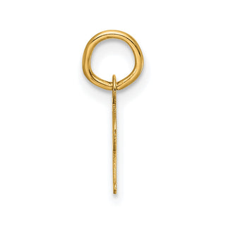 14K Yellow Gold Small Script Letter I Initial Charm