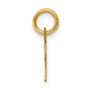 14K Yellow Gold Small Script Letter I Initial Charm