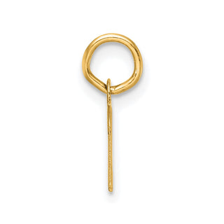 14K Yellow Gold Small Script Letter K Initial Charm