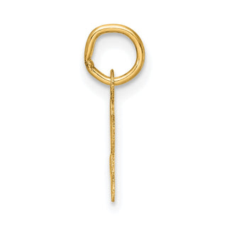 14K Yellow Gold Small Script Letter L Initial Charm