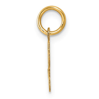 14K Yellow Gold Small Script Letter L Initial Charm