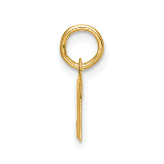 14K Yellow Gold Small Script Letter M Initial Charm