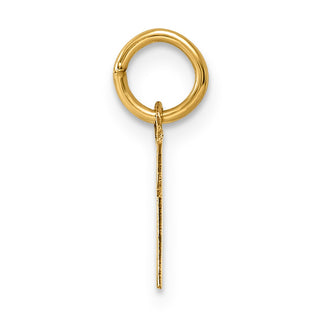 14K Yellow Gold Small Script Letter M Initial Charm