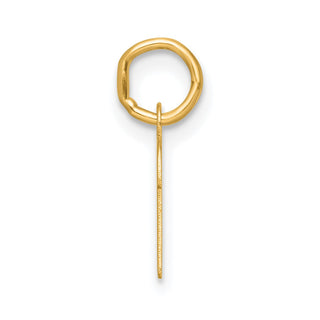14K Yellow Gold Small Script Letter P Initial Charm
