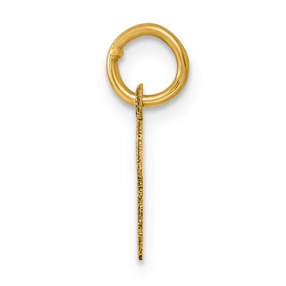 14K Yellow Gold Small Script Letter P Initial Charm