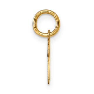 14K Yellow Gold Small Script Letter R Initial Charm
