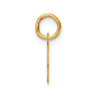 14K Yellow Gold Small Script Letter S Initial Charm