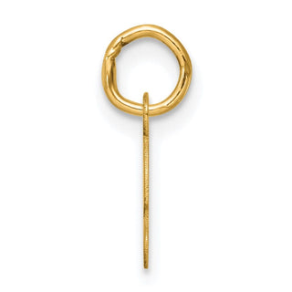 14K Yellow Gold Small Script Letter S Initial Charm