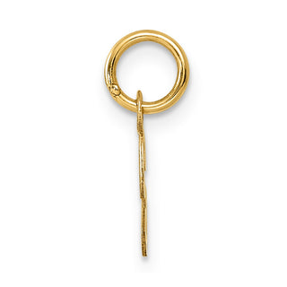 14K Yellow Gold Small Script Letter S Initial Charm