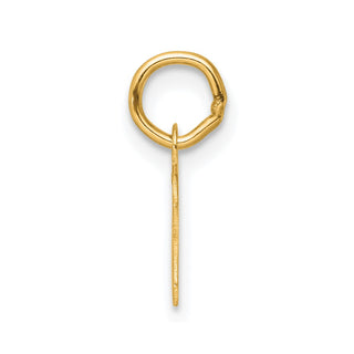 14K Yellow Gold Small Script Letter U Initial Charm