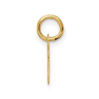 14K Yellow Gold Small Script Letter W Initial Charm