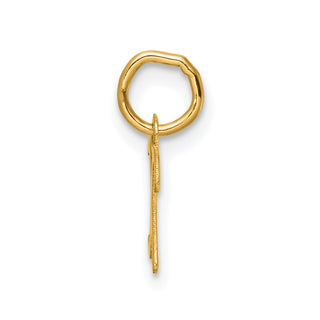 14K Yellow Gold Small Script Letter X Initial Charm
