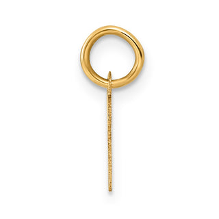 14K Yellow Gold Small Script Letter X Initial Charm
