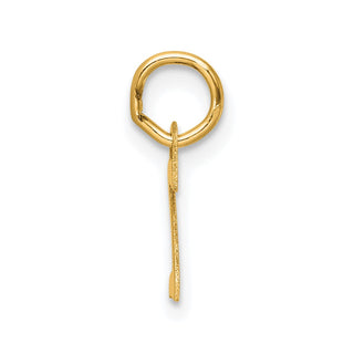 14K Yellow Gold Small Script Letter Z Initial Charm