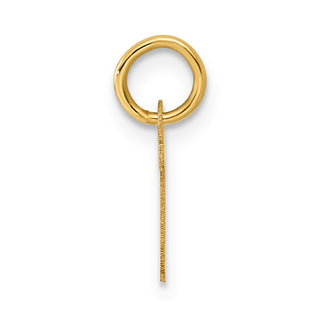 14K Yellow Gold Small Script Letter Z Initial Charm