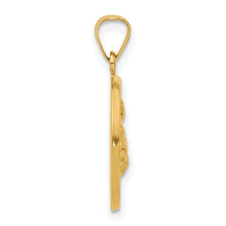 14K Yellow Gold Hollow Buddha Charm