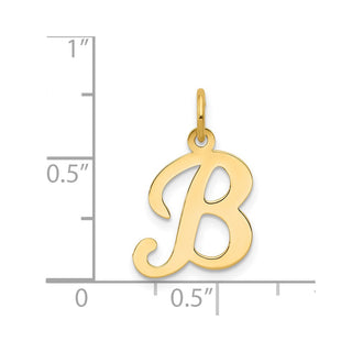 14k Yellow Gold Initial B Charm YC248B