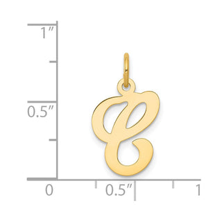 14k Yellow Gold Initial C Charm YC248C