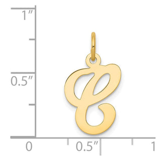 14k Yellow Gold Initial C Charm YC248C