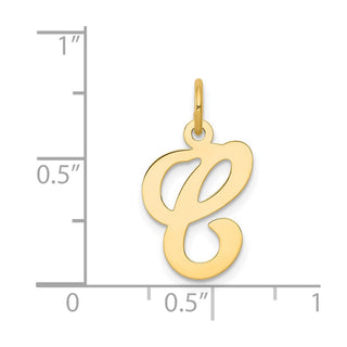 14k Yellow Gold Initial C Charm YC248C