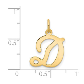 14k Yellow Gold Initial D Charm YC248D