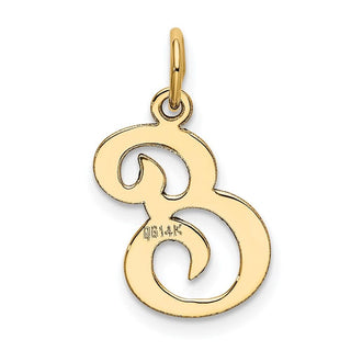 14k Yellow Gold Initial E Charm YC248E