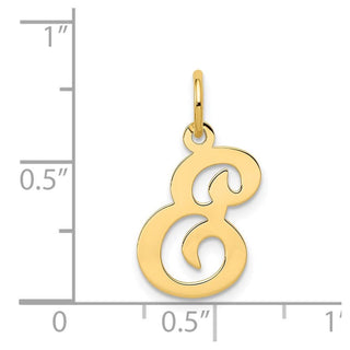 14k Yellow Gold Initial E Charm YC248E