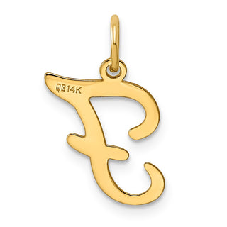 14k Yellow Gold Initial F Charm YC248F